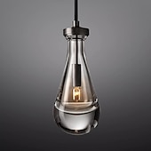 abordables Éclairages pour îlot-Lampes suspendues à LED galss design 12 &quot;éclairage d&#039;îlot de cuisine moderne ferme hall d&#039;entrée luminaires plafond suspendu globe sur table cordon réglable 1 pièces 110-240v