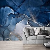 Χαμηλού Κόστους Ταπετσαρία-δροσερές ταπετσαρίες μπλε ταπετσαρία τοίχου τοιχογραφία αφηρημένη μαρμάρινη επένδυση τοίχου αυτοκόλλητο ξεφλούδισμα και ραβδί αφαιρούμενο pvc/υλικό βινυλίου αυτοκόλλητο/συγκολλητικό απαιτείται