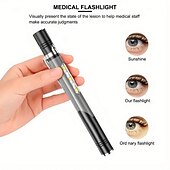 cheap Flashlights-MINI Medical Penlight Type-c USB Charging Built-in Battery Medical Flashlight Portable Medical Pen Lamp XPG LED