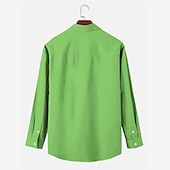 economico Stampa Floreale-Per uomo Floreale Fiori tropicali Camicia Camicia hawaiana Camicia Aloha Manica lunga Camicia Collo ripiegabile Informale Da tutti i giorni Per uscire Fine settimana Bianco Verde Cachi S M L