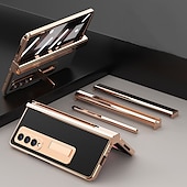 billiga Skal och fodral till Samsung-Telefonfodral för Samsung Galaxy Z Fold 5 Z Fold 4 Z Fold 3 Z Fold 2 Kickstand Stötsäker PU Läder
