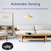 abordables Aspirateurs-Robot de balayage d&#039;aspiration de robot intelligent rechargeable automatique noir