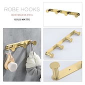 cheap Robe Hooks-Bathroom Rack Robe Hook Bathroom Shelf New Design Adorable Creative Contemporary Modern Stainless Steel Low-carbon Steel Metal 1PC - Bathroom Wall Mounted