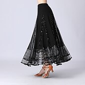 voordelige Oefen Kleding-Ballroomdansen Rokken Prints Gesplitst Tule Dames Prestatie Opleiding Hoog Polyester