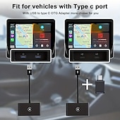 رخيصةأون محولات carplay-دونجل Carplay اللاسلكي لسيارات Carplay السلكية يتحول من سلكي إلى Carplay لاسلكي ويدعم قابس التحديثات عبر الإنترنت &amp; اللعب للسيارات منذ عام 2015 &amp; دائرة الرقابة الداخلية 10