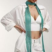 billige Sjal-Sjale Sjal til kvinner Skjerf til damer Enkel Ermeløs Polyester Bryllup Wrap Med Glimmer Til Daglig Vår sommer