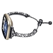 olcso Fitbit óraszíjak-Smart Watch Band Kompatibilis valamivel FitBit Versa 4, Sense 2, Versa 3, Sense Rozsdamentes acél Okos óra Szíj Női Csillogás Kristály Ékszer karkötő Csere Karszalag