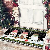 preiswerte Weihnachtsbad-Weihnachts-Bodenmatte, Tür-Bodenmatte, Weihnachtsmann, Schneemann, Veranda, Balkon, rutschfester, saugfähiger Teppich, Urlaubsdekoration, bedruckte Fußmatte, Urlaubsdekoration