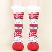 abordables sombrero de papá noel y accesorios-Papá Noel Artículos Para Celebrar la Navidad Calcetines de Navidad Hombre Mujer Navidad Nochebuena Estilo lindo Calcetines