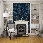 Χαμηλού Κόστους Ταπετσαρία-δροσερές ταπετσαρίες μπλε ταπετσαρία τοίχου τοιχογραφία αφηρημένη μαρμάρινη επένδυση τοίχου αυτοκόλλητο ξεφλούδισμα και ραβδί αφαιρούμενο pvc/υλικό βινυλίου αυτοκόλλητο/συγκολλητικό απαιτείται