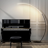 economico lampada da terra a led-Lampada da terra Multi-tonalità / Lampade ambientali / Decorazione di nozze di Natale Contemporaneo moderno / Tradizionale / Classico Per Sala studio / Ufficio / Giardino Alluminio AC100-240V Nero