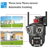 abordables Caméras IP d&#039;Extérieur-caméra de sécurité extérieure 6mp 10x zoom caméra ip étanche extérieure caméra de sécurité extérieure pour la sécurité à domicile à l&#039;extérieur à l&#039;intérieur