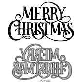 cheap Wall Stencils-1pc Merry Christmas Metal Cutting Dies For Card Making Happy New Year Decoration Embossing Stencils Die Cuts DIY Scrapbooking Supplies