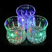 economico Novità-2/5/10 pezzi tazze illuminate bagliore nel buio forniture per feste colorate led incandescente tazza di birra per la festa di compleanno di natale in discoteca