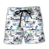 economico Piante e Fiori Tropicali-Per uomo Albero di Cocco Paesaggio Costumi da bagno Pantaloncini da mare Pantaloncini da Surf Misura del girovita medio Hawaiano Casual Ferie Spiaggia Abbigliamento casual alla moda Coulisse con