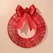 economico Luci decorative-Ghirlanda di Natale da 20 pollici con ghirlanda di arco luminoso in ferro leggero illuminazione a led decorazione di scena con luce bianca calda 30/40/50 cm aa alimentato a batteria
