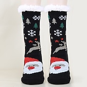 abordables sombrero de papá noel y accesorios-Papá Noel Artículos Para Celebrar la Navidad Calcetines de Navidad Hombre Mujer Navidad Nochebuena Estilo lindo Calcetines