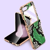 halpa Samsung-kotelot-puhelin Etui Käyttötarkoitus Samsung Galaxy Z Flip 5 Takakuori Iskunkestävä aitoa nahkaa