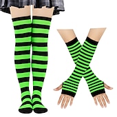 abordables Accesorios-Calcetines hasta rodilla Calcetines de Navidad Mujer Navidad Carnaval Mardi Gras Nochebuena Retro Antiguo Guantes Calcetines
