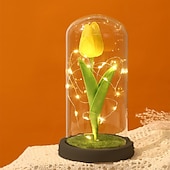 cheap Gifts-Tulip Flower Gifts for Women,Mothers Day Flowers Gifts for Mom Wife from Daughter Son Husband,Birthday Gifts for Women Best Friend Her Girlfriend,Glass Tulip Grandma Mom Gifts for Mothers Day