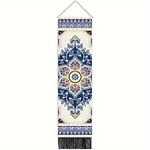 ieftine Macrame Wall Hanging &amp; Woven Tapiserie-tapiserie boemă țesă cu mandala nordic living dormitor decor acasă tapiserie boho intrare agățat perete ciucuri