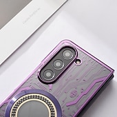 cheap Samsung Cases-Phone Case For Samsung Galaxy Z Fold 6 Z Fold 5 Z Fold 4 Z Fold 3 Back Cover With Magsafe Support Wireless Charging Shockproof TPU Plating