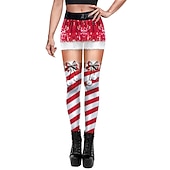 preiswerte Weihnachtskostüme für Erwachsene-Weihnachtsmann Leggins Jogginghosen Damen Weihnachten Heiligabend Weihnachten Erwachsene Weihnachten Silvester Hosen