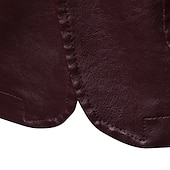 abordables Blazers pour hommes-Homme blouson cuir blazer Extérieur Usage quotidien Chaud Coupe Vent Automne hiver Plein Mode Vêtement de rue Revers Normal faux cuir Noir Jaune Vin Bleu de minuit Veste