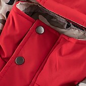 billiga Boy&amp;#39;s Downs &amp;amp; Pufferjacka-Barn Pojkar Hoodiejacka Ytterkläder Ensfärgat Långärmad Dragkedja Täcka Utomhus Förtjusande Dagligen Svart Rubinrött Vinter 3-7 år