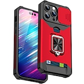 levne Pouzdra pro iPhone-telefon Carcasă Pro iPhone 15 Pro Max Plus iPhone 14 13 12 11 Pro Max Mini SE X XR XS Max 8 7 Plus Zadní kryt Držák na prsteny Slot pro kartu Nárazuvzdorné TPU PC