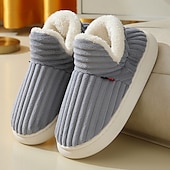 ieftine Flip-Flops de Damă-papuci de casă roz de pluș pentru femei, cu căptușeală din lână – pantofi confortabili, anti-alunecare, pentru confortul casei