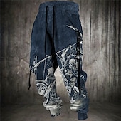 abordables Survêtements de sport-Crânes Punk Gothique Homme Impression 3D Joggings Pantalon Jogging Pantalon Extérieur Plein Air Casual Quotidien Polyester Noir Bleu Marron S M L Taille médiale Élasticité Pantalon