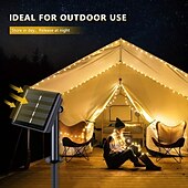 olcso Napelemes-20 m Fényfüzérek Karácsonyi vonós fények 200 LED Meleg fehér Hideg fehér Piros Globe / Ball Fények LED szalag Nap- 2 V