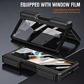 Недорогие Чехлы для Samsung-Чехол для телефона Samsung Galaxy Z Fold 5 4, защитный чехол для стилуса со стеклянной передней пленкой &amp; крышка сдвижного объектива, ультразащитная крышка от падений