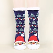 abordables sombrero de papá noel y accesorios-Papá Noel Artículos Para Celebrar la Navidad Calcetines de Navidad Hombre Mujer Navidad Nochebuena Estilo lindo Calcetines