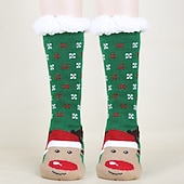 abordables sombrero de papá noel y accesorios-Papá Noel Artículos Para Celebrar la Navidad Calcetines de Navidad Hombre Mujer Navidad Nochebuena Estilo lindo Calcetines