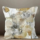billige blomster- og plantestil-blå blomst dobbel side putetrekk 1 stk myk dekorativ firkantet putetrekk putevar for soverom stue sofa sofa stol