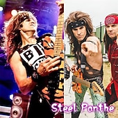 preiswerte Historische Perücken-Mullet Perücke für Männer 80er Lustige Haar Perücke für männliche Rocker Karnevals Party Disco Spaß Kostüm Hellbraune Halloween Perücken