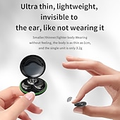 abordables Écouteurs Bluetooth sans fil-Écouteurs stéréo sans fil pour le sommeil Mini écouteurs intra-auriculaires à réduction de bruit Écouteurs à conduction osseuse Bluetooth avec boîtier de charge