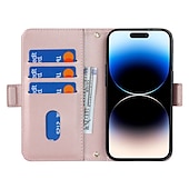 cheap iPhone Cases-Phone Case For iPhone 15 Pro Max Plus iPhone 14 13 12 11 Pro Max Plus Back Cover Wallet Case with Stand Holder Magnetic with Lanyard Retro TPU PU Leather