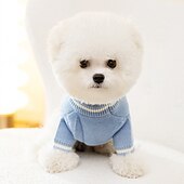halpa Neulepuserot-Koirat Kissat Neulepaidat Jumpperi Muoti söpö tyyli Talvi Lämmin Hengittävä Pehmeä Pestävä Mukava ulko- Rento / arki Koiran vaatteet for Bichon Frise Pomeranian Pienelle lemmikille papillon Small