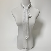 billige Sjal-Sjale Sjal til kvinner Skjerf til damer Enkel Ermeløs Polyester Bryllup Wrap Med Glimmer Til Daglig Vår sommer