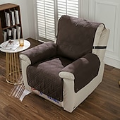 abordables Housse de fauteuil inclinable-Housse de chaise inclinable imperméable matelassée pour grande chaise inclinable, housse de siège réversible et lavable avec sangles élastiques réglables pour enfants et animaux domestiques