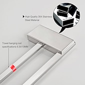 abordables Sets de accesorios de Baño-Juego de accesorios de baño toallero soporte para cepillo de dientes nuevo diseño adorable creativo contemporáneo moderno vasos acero inoxidable metal 1 pieza - baño individual doble 1 toallero pared