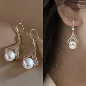 economico Orecchini-Per donna Orecchini a goccia Orecchino geometrico Contento Moda Semplice Orecchini Gioielli Bianco Per Regalo Giornaliero 1 paio