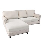 baratos Capa para assento de Sofá &amp; Apoios de Braços-Capas de sofá seccionais, capas de sofá em forma de l antiderrapantes elásticas, capas de almofada de assento de sofá separadas, capa de chaise-longue para sofá secional esquerdo/direito de 2/3