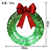 abordables 123496-Guirlande de Noël de 20 pouces avec guirlande d&#039;arc lumineux en fer léger éclairage LED décoration de scène de lumière blanche chaude 30/40/50 cm alimenté par batterie aa