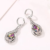 economico Orecchini-Per donna Zirconi Orecchini a goccia Gioiellerie Classico Prezioso Personalizzato Moda Argento Orecchini Gioielli Oro / Bianco Per Regalo Festival 1 paio