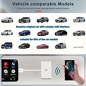 رخيصةأون محولات carplay-دونجل Carplay اللاسلكي لسيارات Carplay السلكية يتحول من سلكي إلى Carplay لاسلكي ويدعم قابس التحديثات عبر الإنترنت &amp; اللعب للسيارات منذ عام 2015 &amp; دائرة الرقابة الداخلية 10