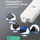 abordables Fournitures de bureau-Lampe de lecture led rechargeable par usb, avec clip pour soins oculaires, pour lire au lit, marque-page portable